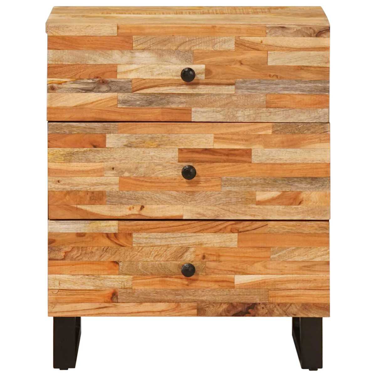 Sengekabinett med skuffe Brun 50 x 33 x 62 cm Massivt mangotræ - Billede 3