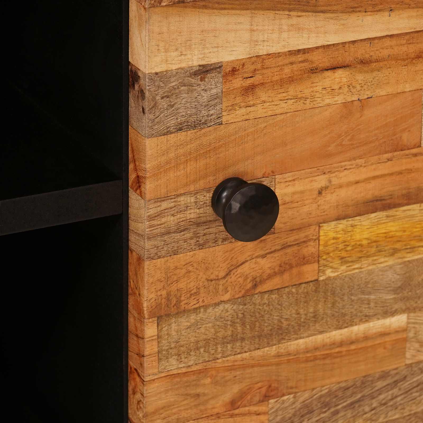 TV-kast met plank Bruin 80 x 31,5 x 46 cm Massief Mango Hout image 7