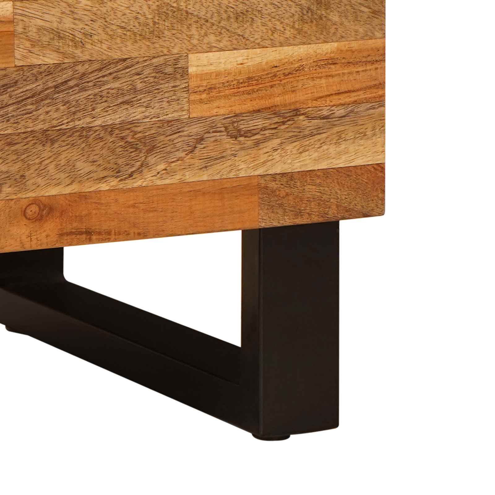 TV-kast met plank Bruin 80 x 31,5 x 46 cm Massief Mango Hout image 8