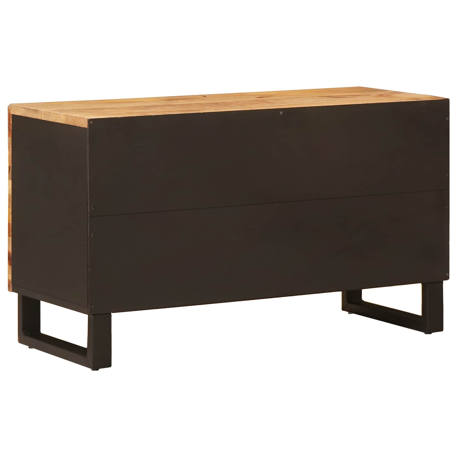 TV-kast met plank Bruin 80 x 31,5 x 46 cm Massief Mango Hout image 5