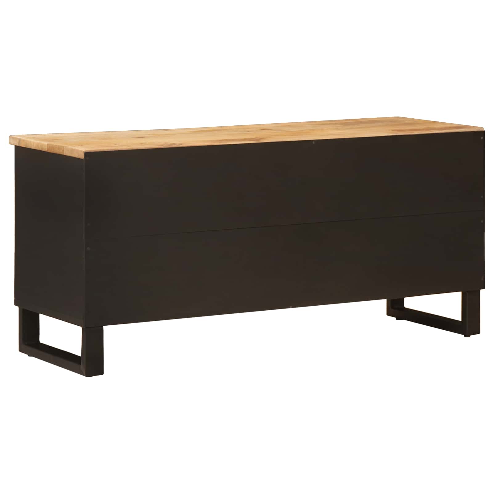TV-kast met lade Bruin 100 x 33,5 x 46 cm Massief Mango Hout image 5