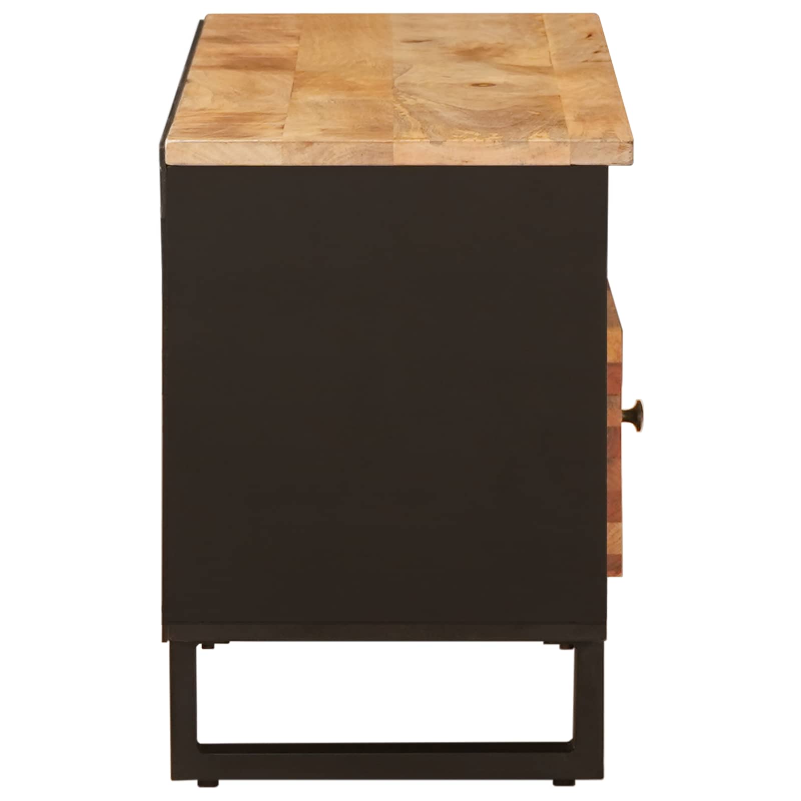 TV-kast met lade Bruin 100 x 33,5 x 46 cm Massief Mango Hout image 4