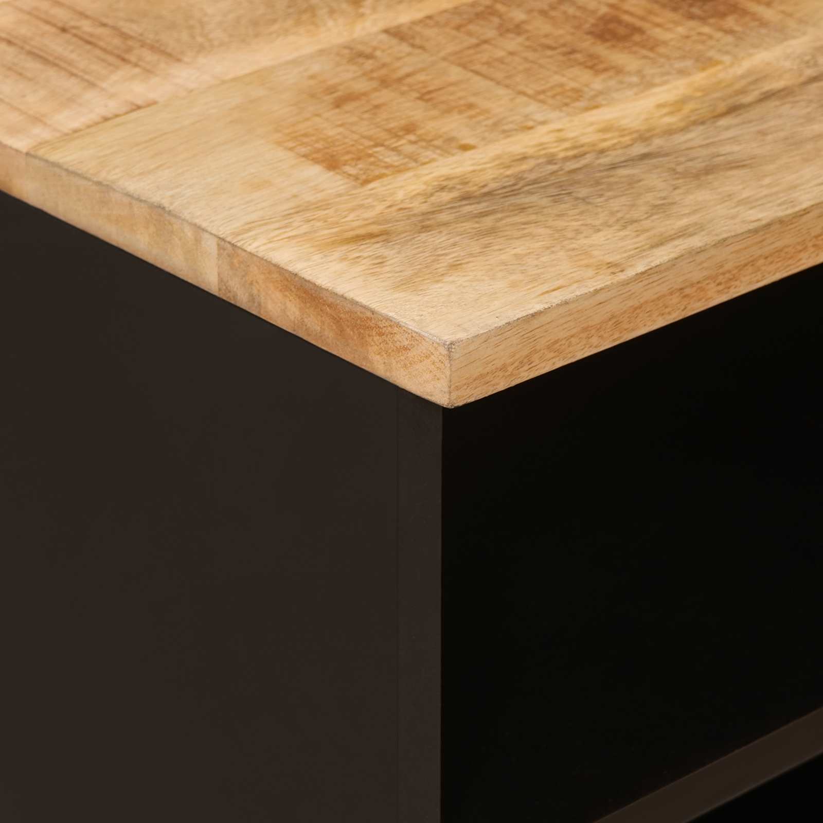 TV-kast met lade Bruin 80 x 33,5 x 46 cm Massief Mango Hout image 6