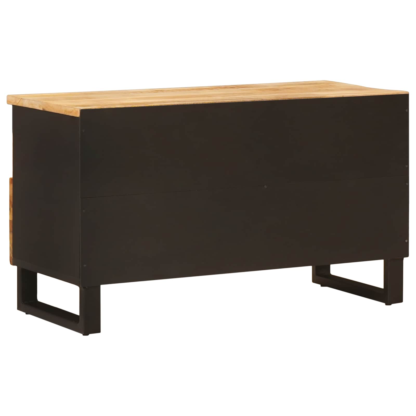 TV-kast met lade Bruin 80 x 33,5 x 46 cm Massief Mango Hout image 5