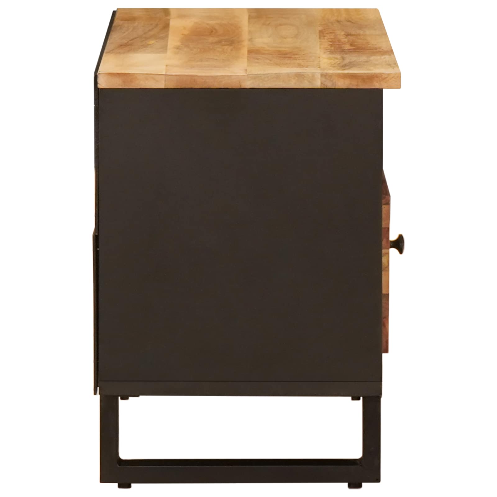 TV-kast met lade Bruin 80 x 33,5 x 46 cm Massief Mango Hout image 4