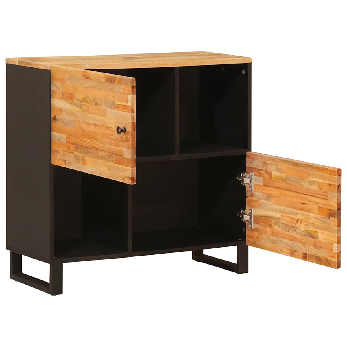 Sideskab Brun 80 x 33 x 75 cm Massivt mangotræ - Billede 2
