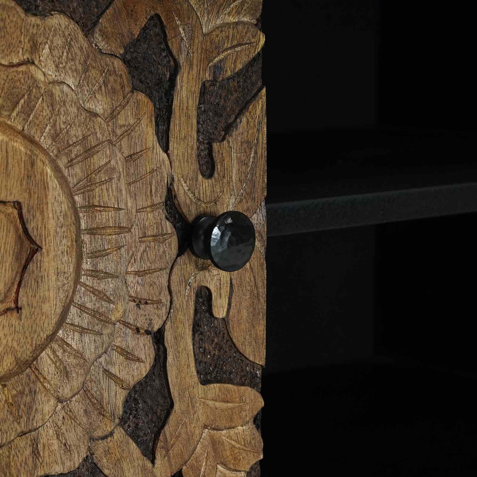 TV-kast met opslag Bruin 105 x 33,5 x 46 cm Massief Mango Hout image 7