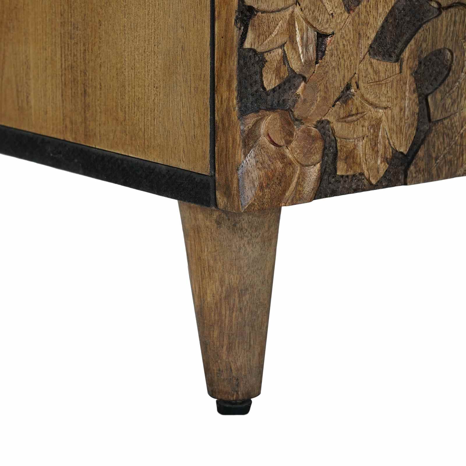 TV-kast met opslag Bruin 105 x 33,5 x 46 cm Massief Mango Hout image 8