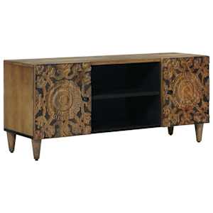 TV omarica Rjava 105 x 33,5 x 46 cm Masiven les manga