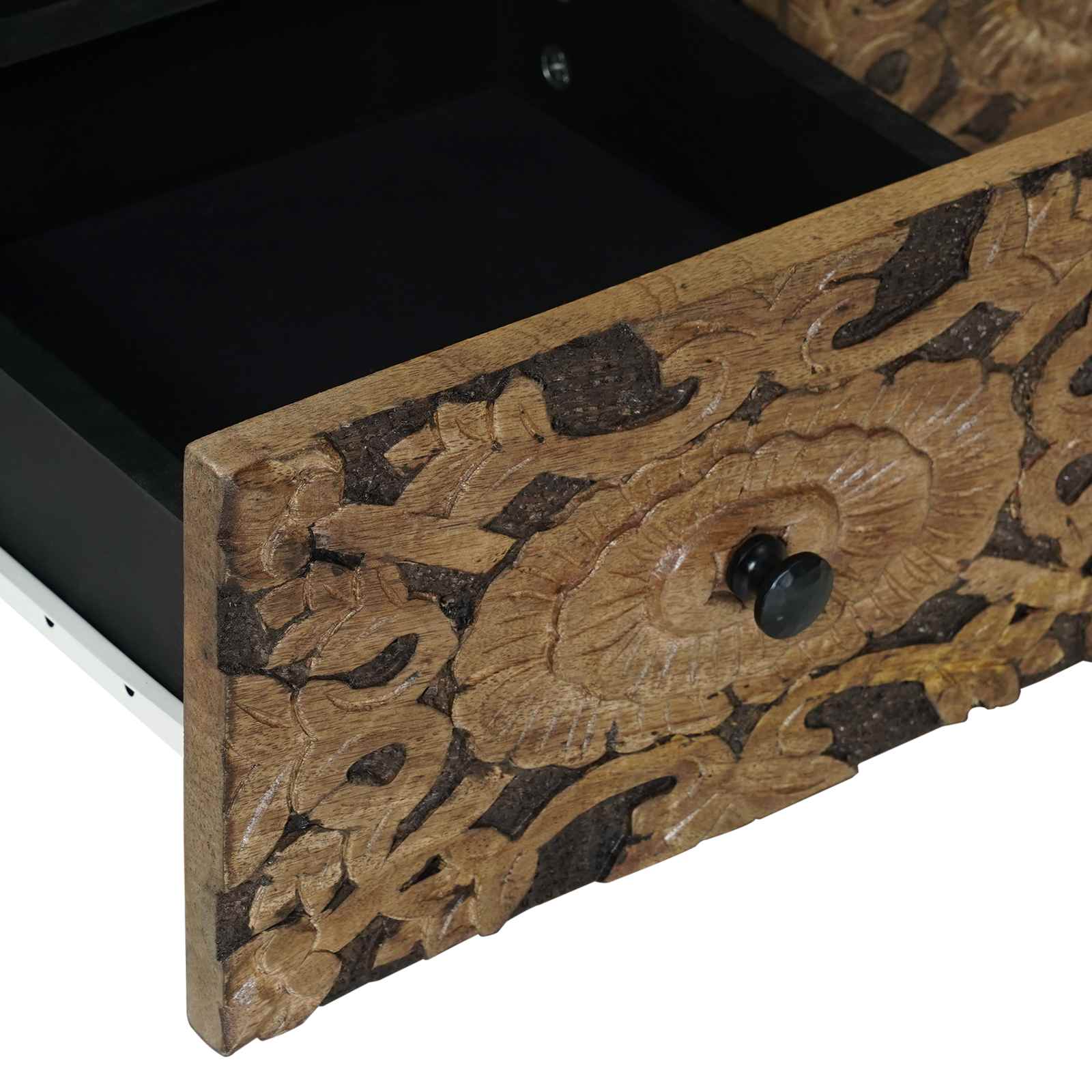 TV-kast met opslag Bruin 70 x 33,5 x 46 cm Massief Mango Hout image 7