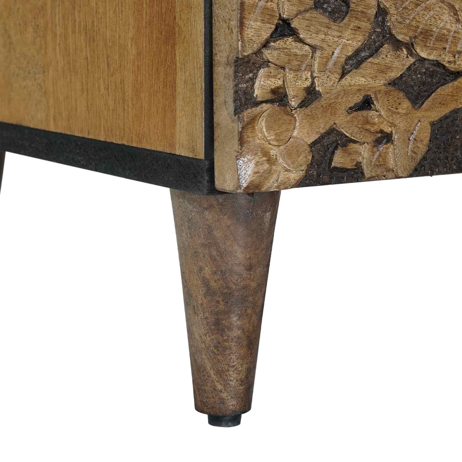 TV-kast met opslag Bruin 70 x 33,5 x 46 cm Massief Mango Hout image 8