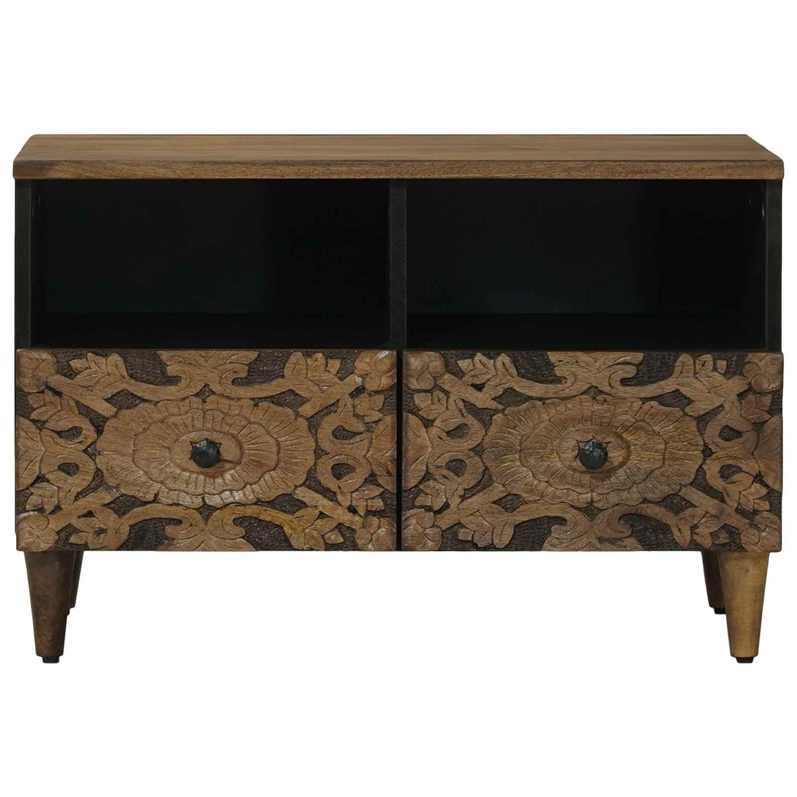 TV-kast met opslag Bruin 70 x 33,5 x 46 cm Massief Mango Hout image 3