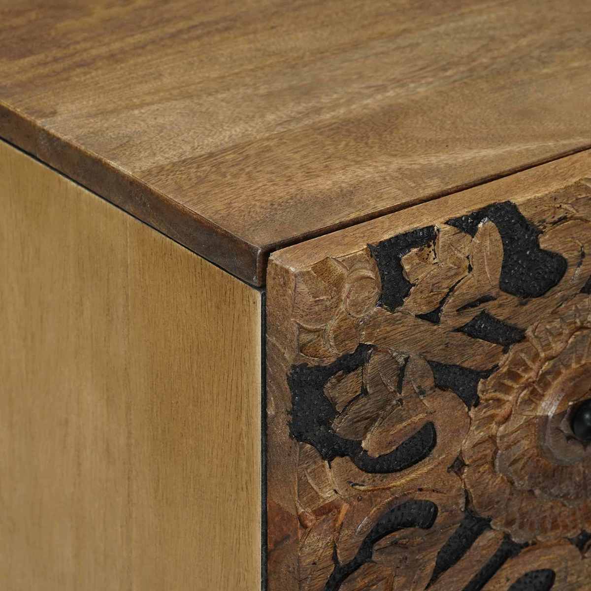 Opbevarings Sideboard 60 x 33 x 75 cm Massivt mangotræ Brun - Billede 6