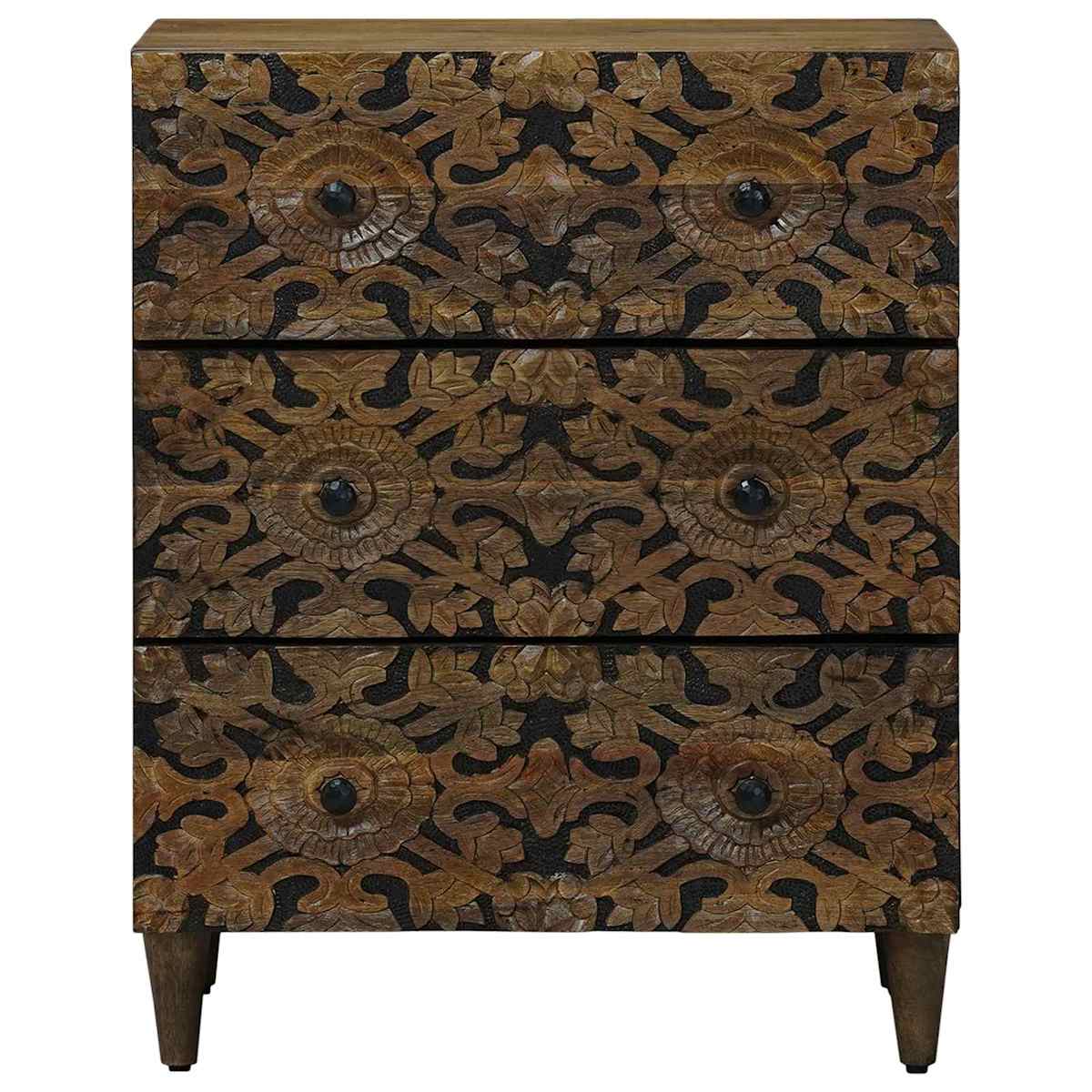 Opbevarings Sideboard 60 x 33 x 75 cm Massivt mangotræ Brun - Billede 3