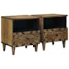 vidaXL Voodikapp 2 tk Pruun 40 x 33 x 46 cm Tugev mango puu