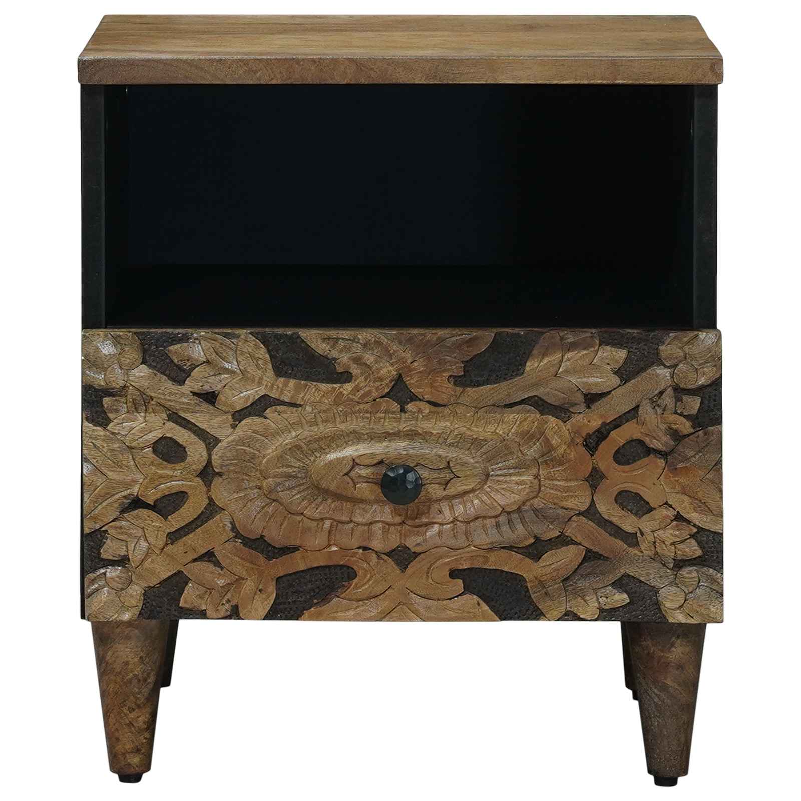 Bed kast 2 pcs Bruin 40 x 33 x 46 cm Massief Mango Hout image 4