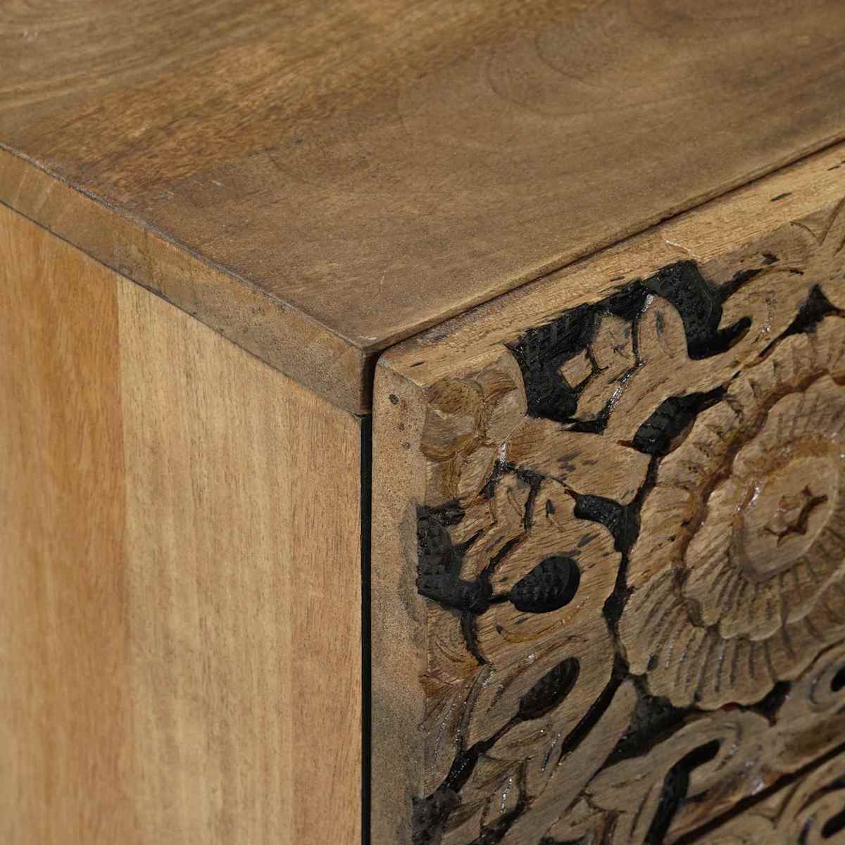 Sengekabinett Brun 50 x 33 x 60 cm Massivt mangotræ - Billede 6