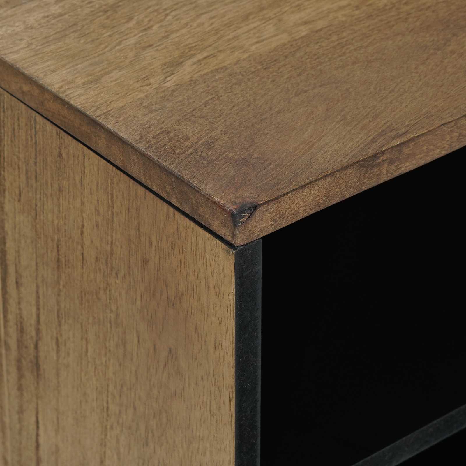 TV-kast met plank Bruin 80 x 31,5 x 46 cm Massief Mango Hout image 6