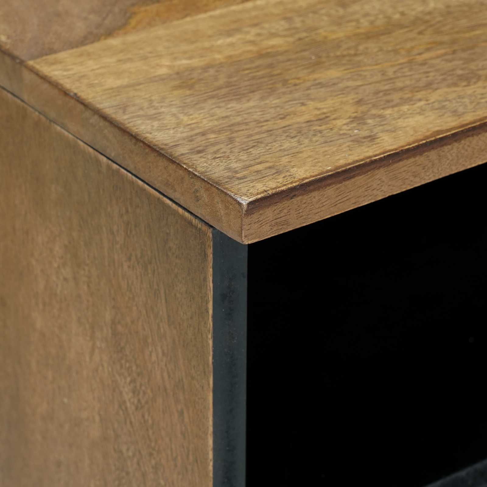 TV-kast met lade Bruin 100 x 33,5 x 46 cm Massief Mango Hout image 6