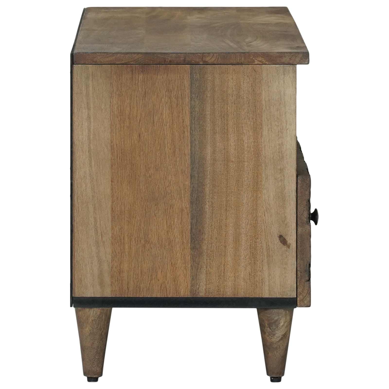 TV-kast met lade Bruin 80 x 33,5 x 46 cm Massief Mango Hout image 4