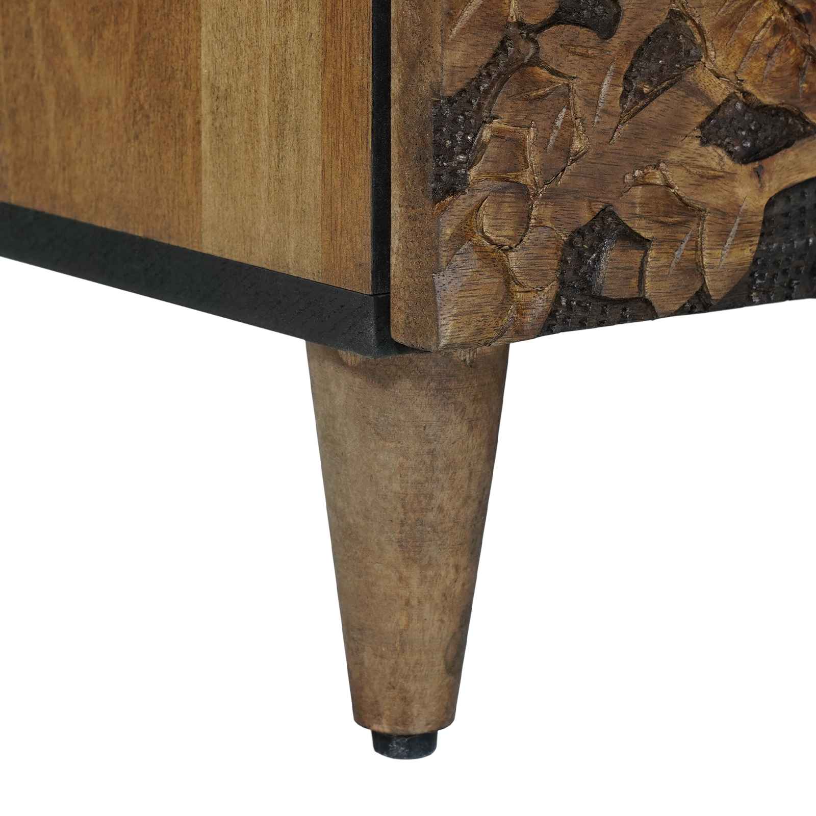 TV-kast met lade Bruin 100 x 33,5 x 46 cm Massief Mango Hout image 8