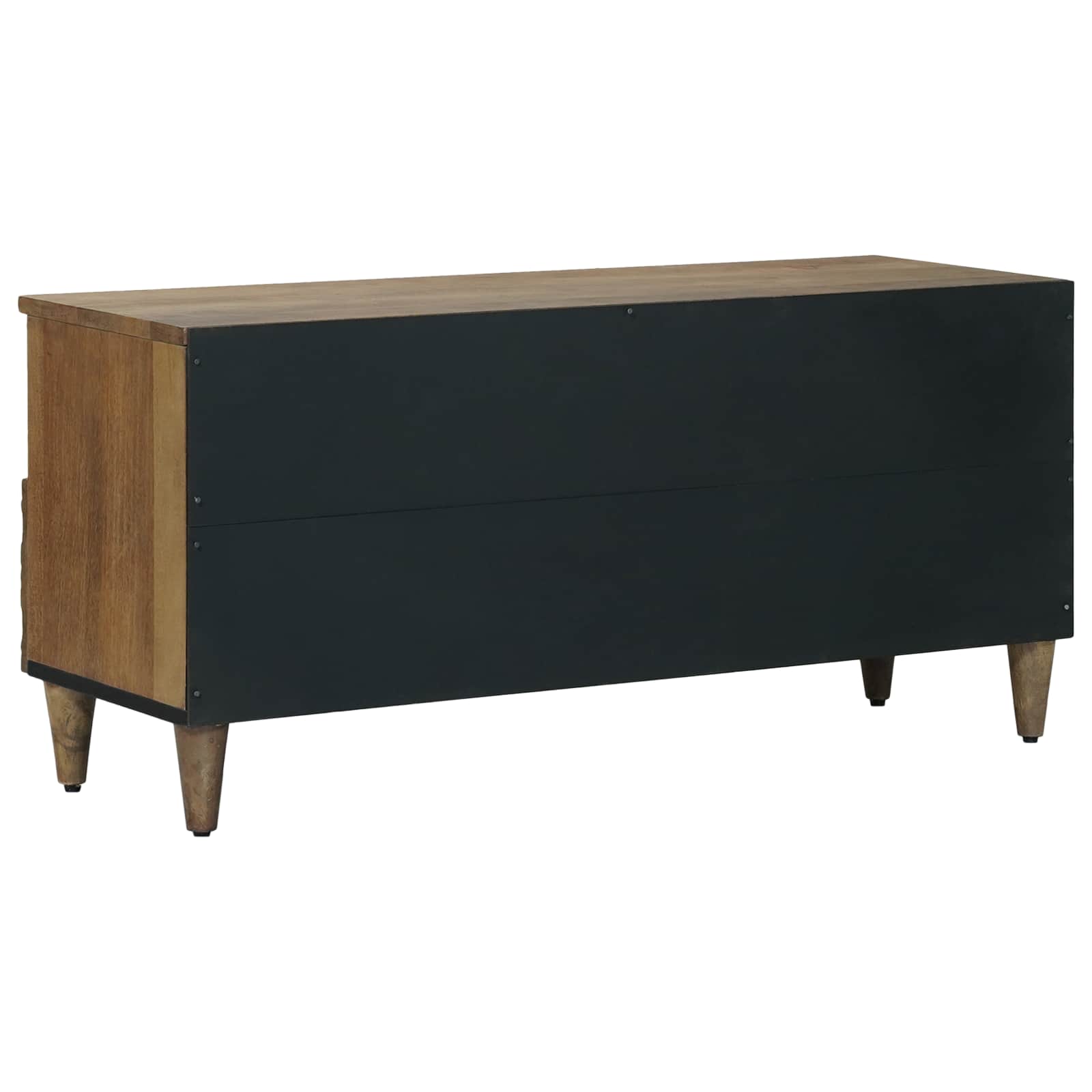 TV-kast met lade Bruin 100 x 33,5 x 46 cm Massief Mango Hout image 5