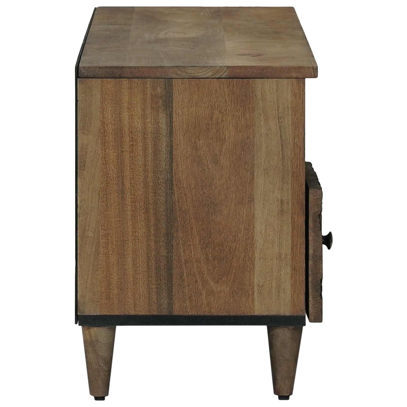 TV-kast met lade Bruin 100 x 33,5 x 46 cm Massief Mango Hout image 4