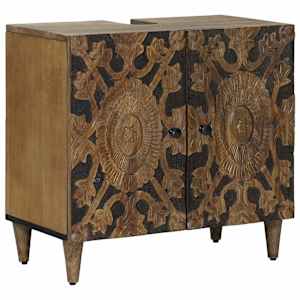 vidaXL Vannitoa kraanikausi kapp Pruun 62 x 33 x 58 cm Tugev mango puu