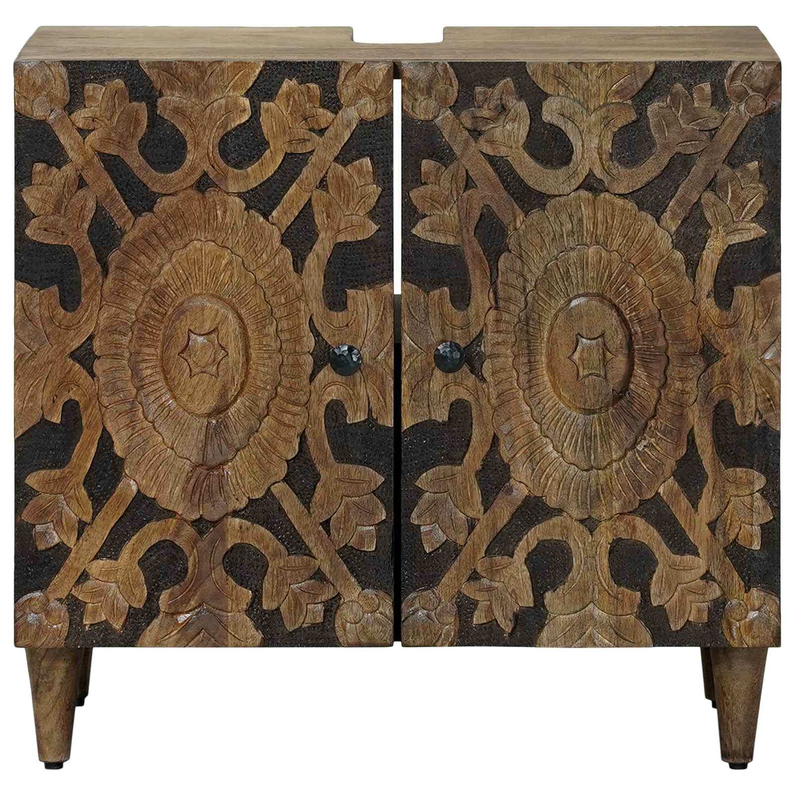 Badkamer wastafelkast Bruin 62 x 33 x 58 cm Massief Mango Hout image 3