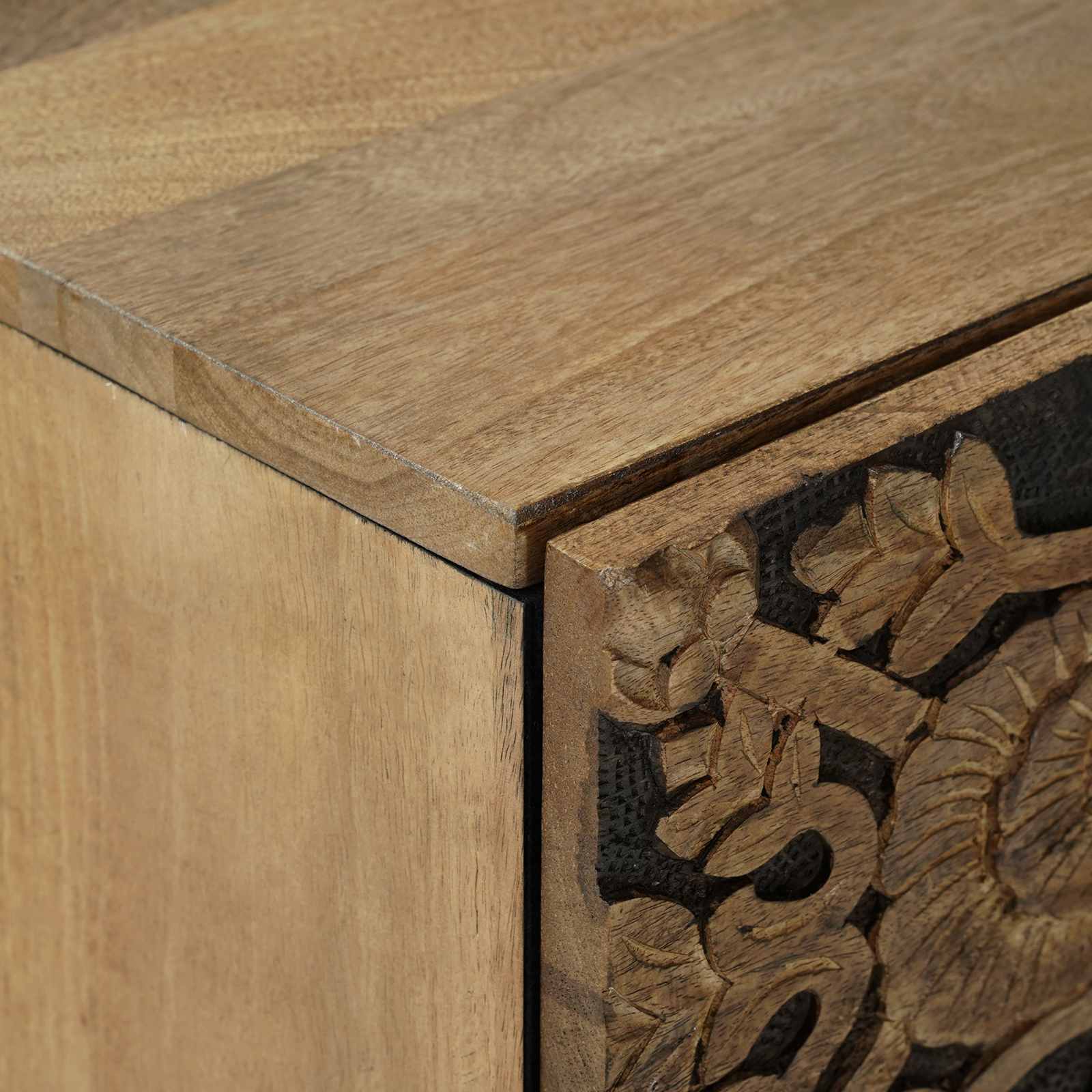 Dressoir met lade Bruin 40 x 33,5 x 75 cm Massief Mango Hout image 6