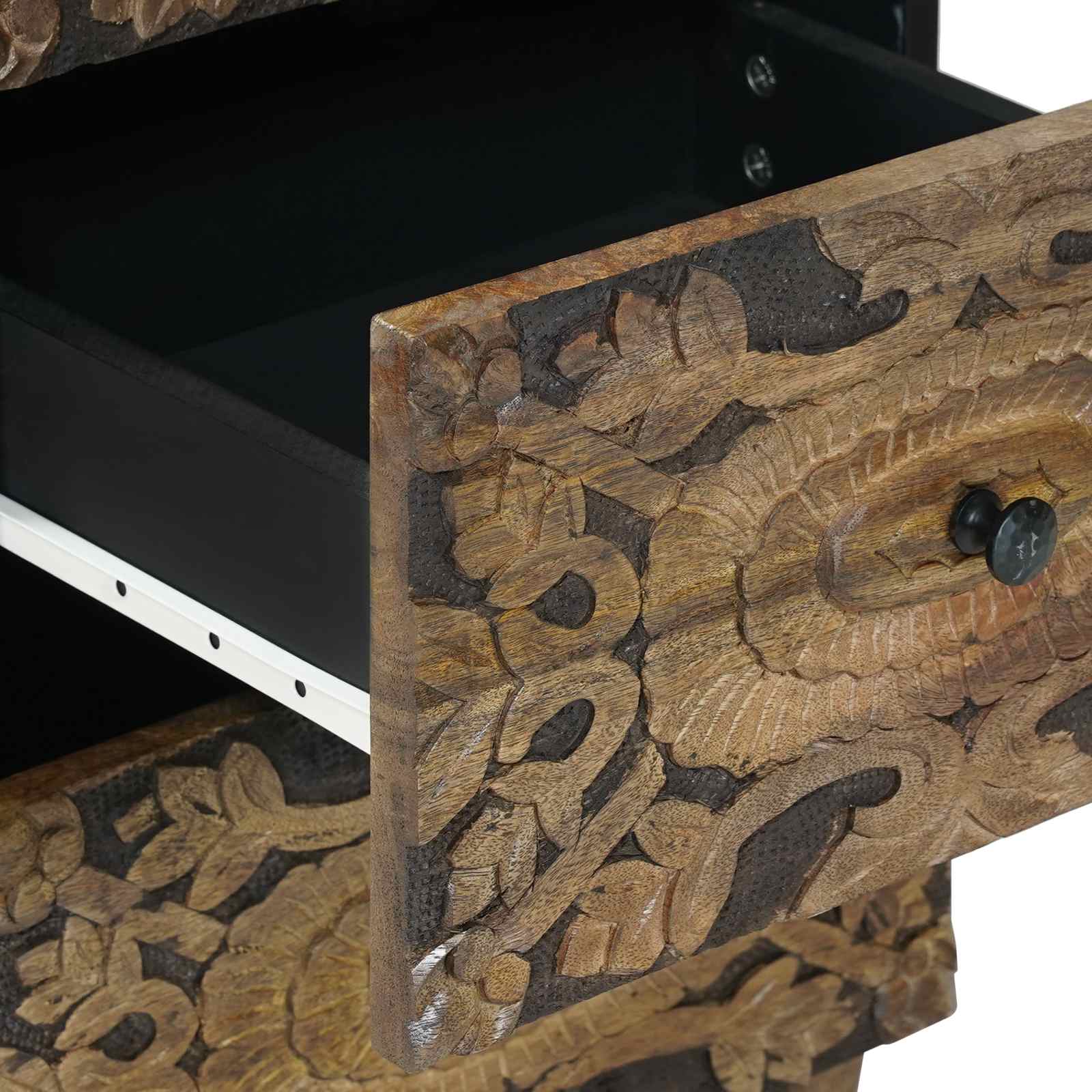 Dressoir met lade Bruin 40 x 33,5 x 75 cm Massief Mango Hout image 7