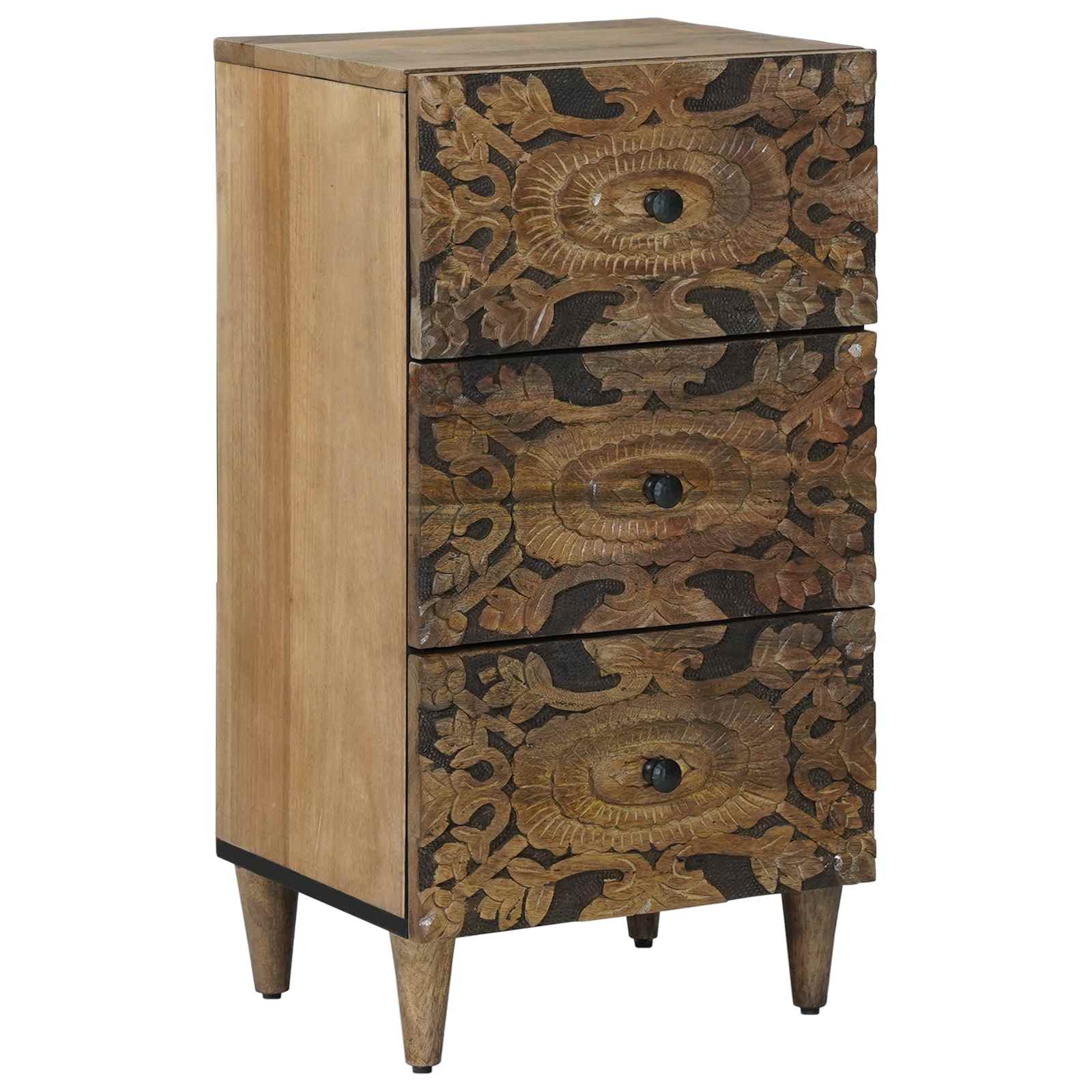 Dressoir met lade Bruin 40 x 33,5 x 75 cm Massief Mango Hout image 1
