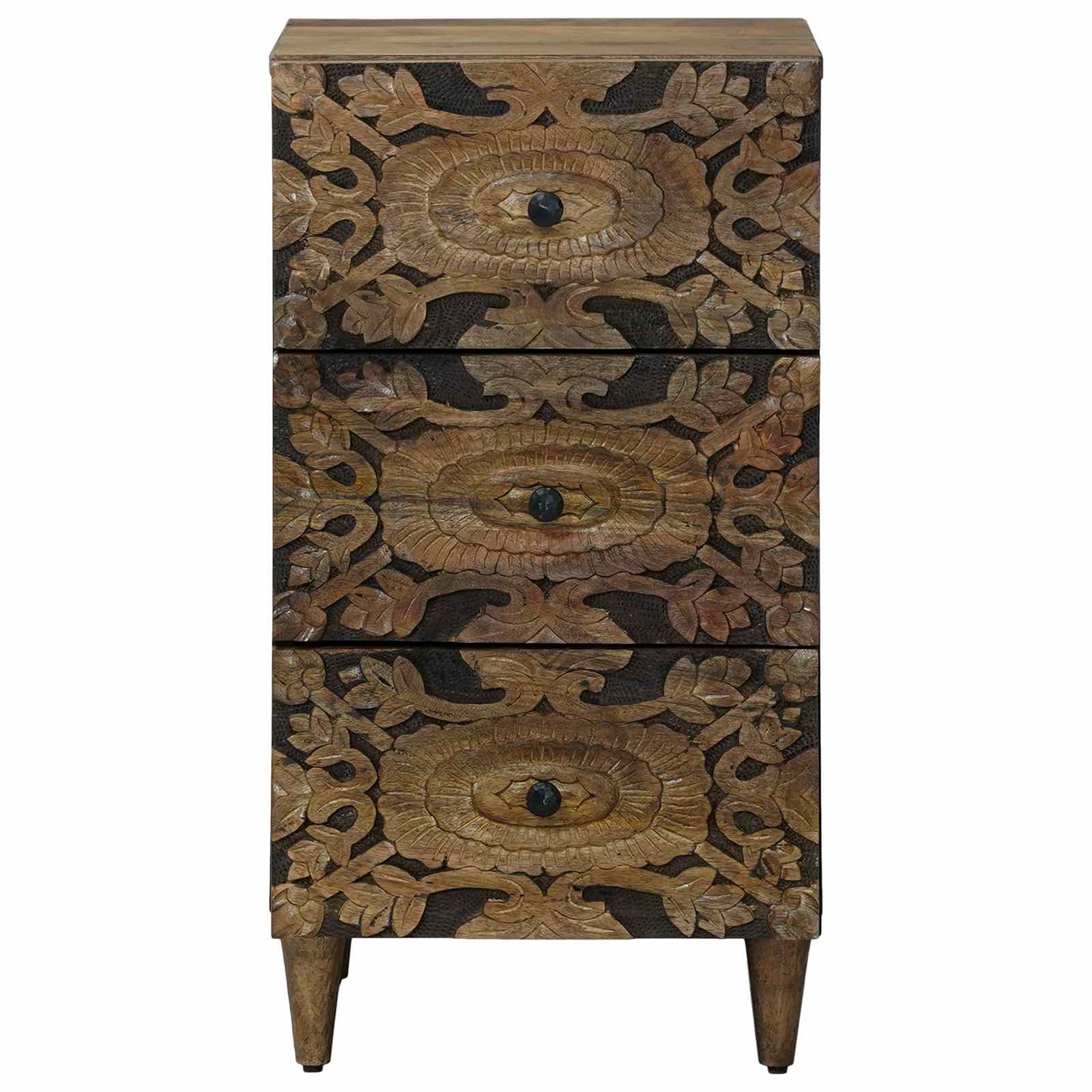 Dressoir met lade Bruin 40 x 33,5 x 75 cm Massief Mango Hout image 3