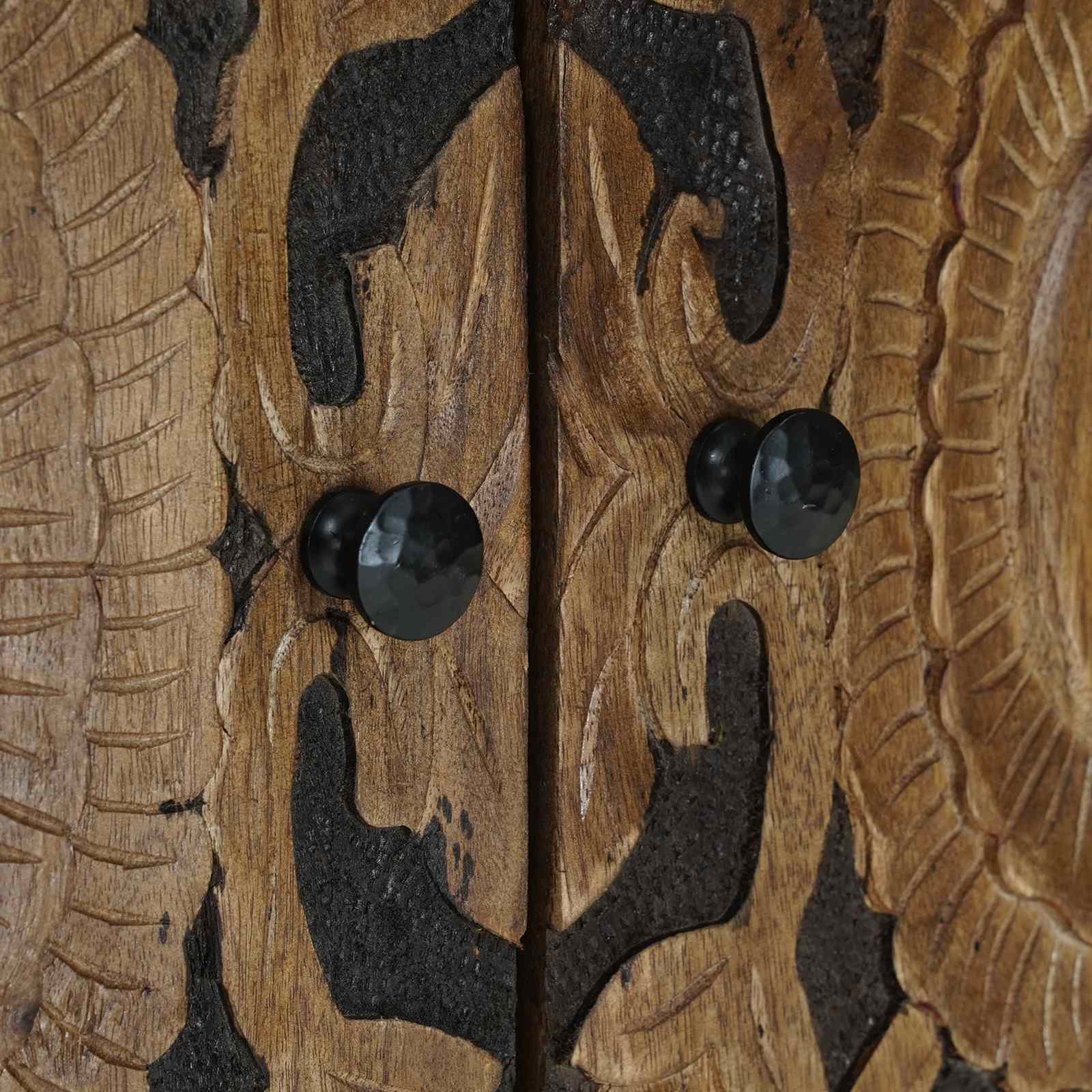 Dressoir met opslag Bruin 60 x 33,5 x 75 cm Massief Mango Hout image 7