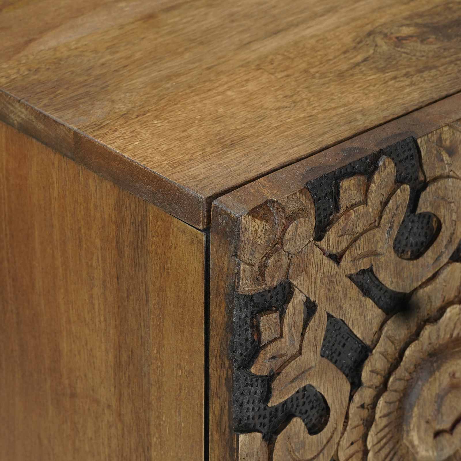 Dressoir met opslag Bruin 60 x 33,5 x 75 cm Massief Mango Hout image 6