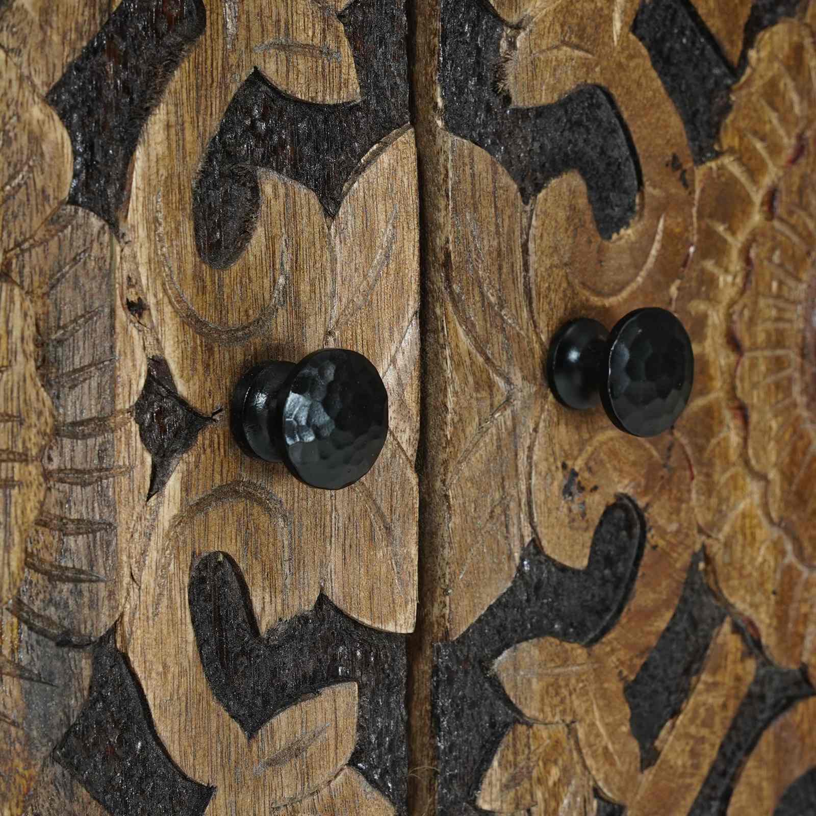 Dressoir met opslag Bruin 60 x 33,5 x 75 cm Massief Mango Hout image 7