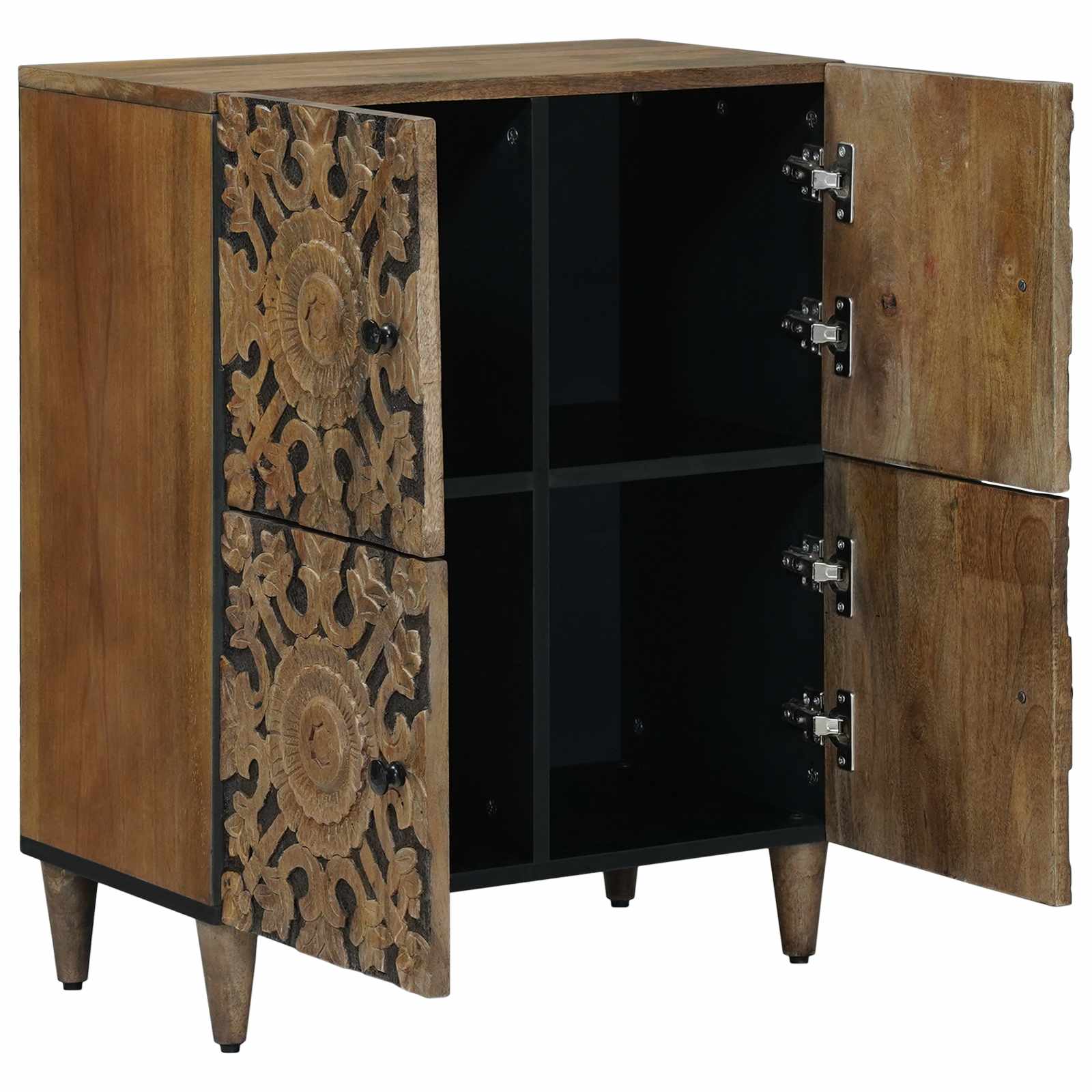 Dressoir met opslag Bruin 60 x 33,5 x 75 cm Massief Mango Hout image 2