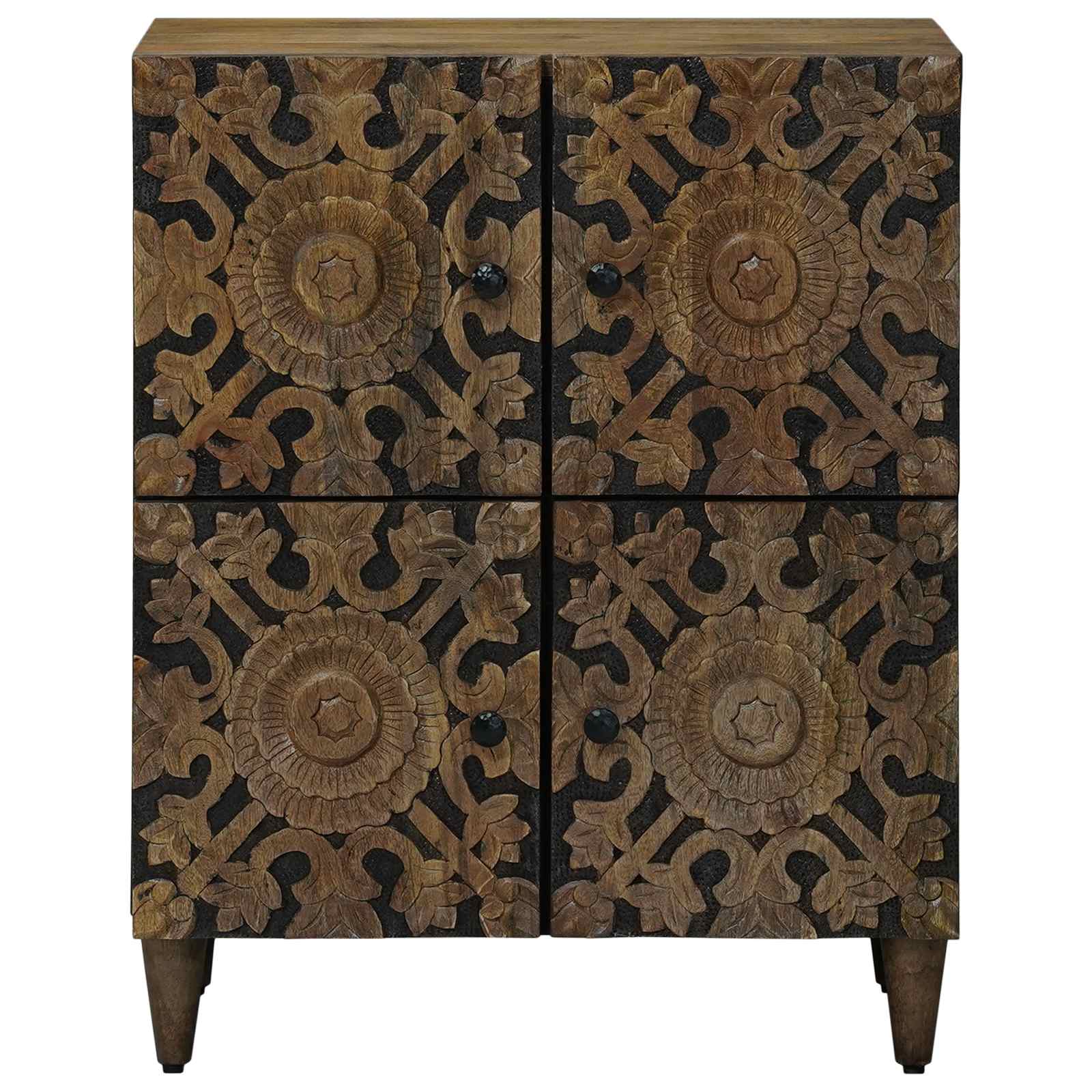 Dressoir met opslag Bruin 60 x 33,5 x 75 cm Massief Mango Hout image 3