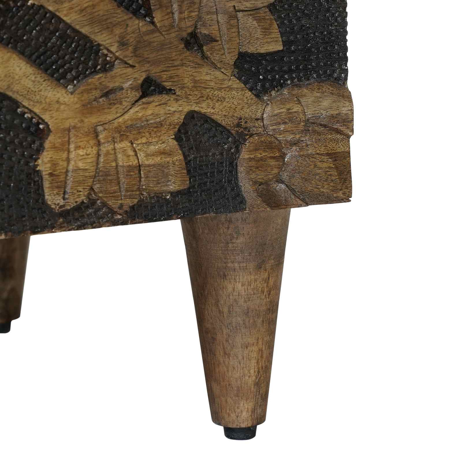 Dressoir met opslag Bruin 80 x 33,5 x 75 cm Massief Mango Hout image 8