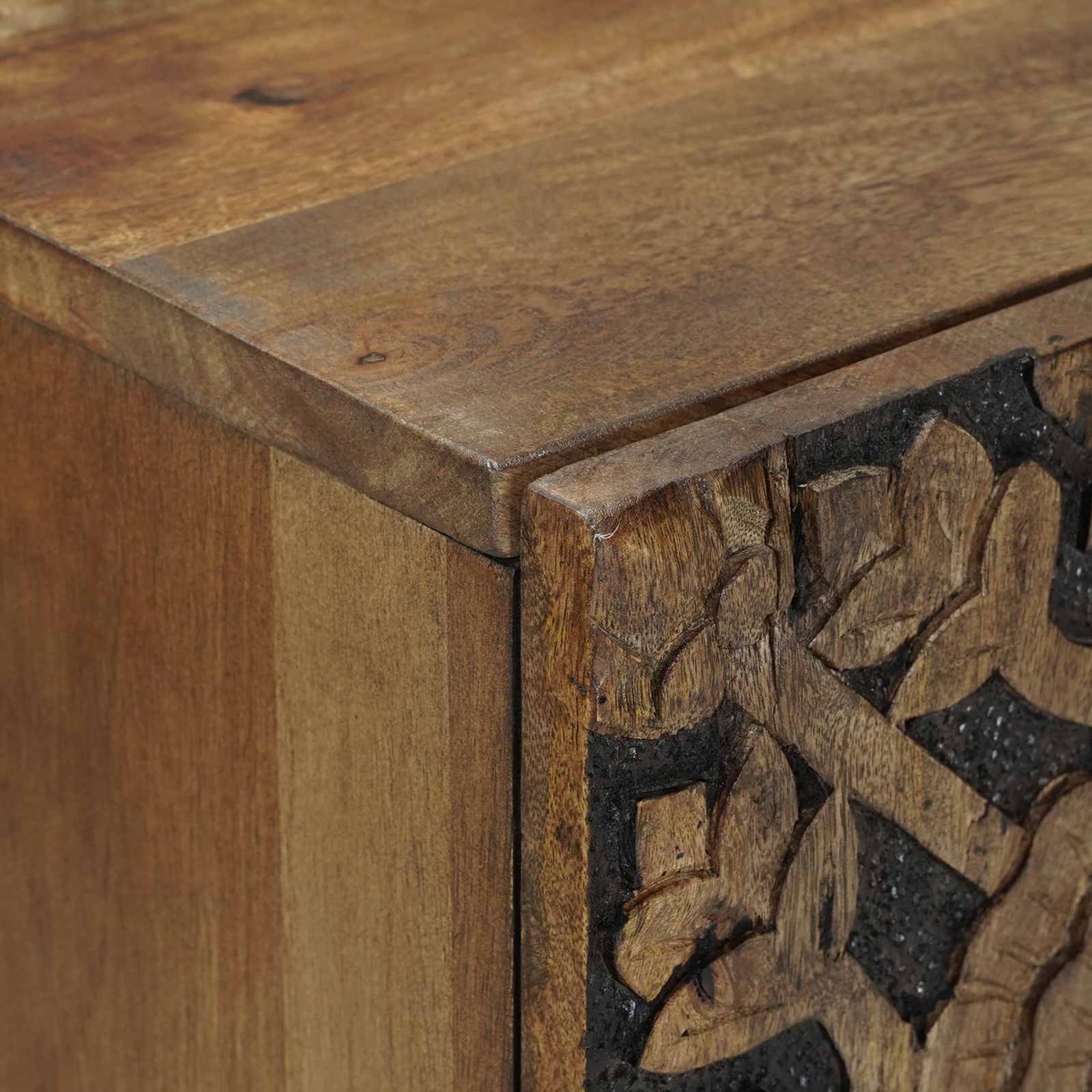 Dressoir met plank Bruin 90 x 33,5 x 75 cm Massief Mango Hout image 6