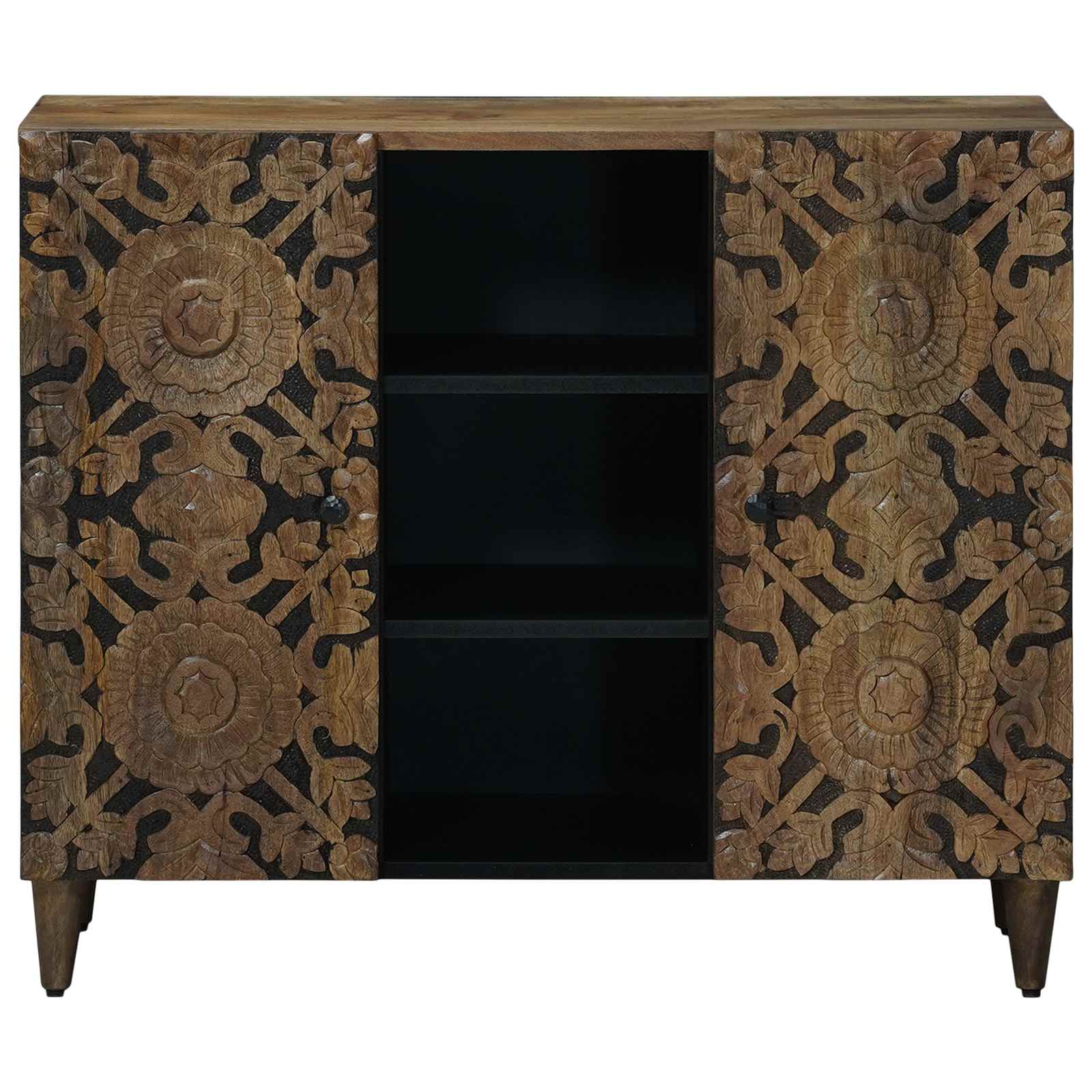 Dressoir met plank Bruin 90 x 33,5 x 75 cm Massief Mango Hout image 3