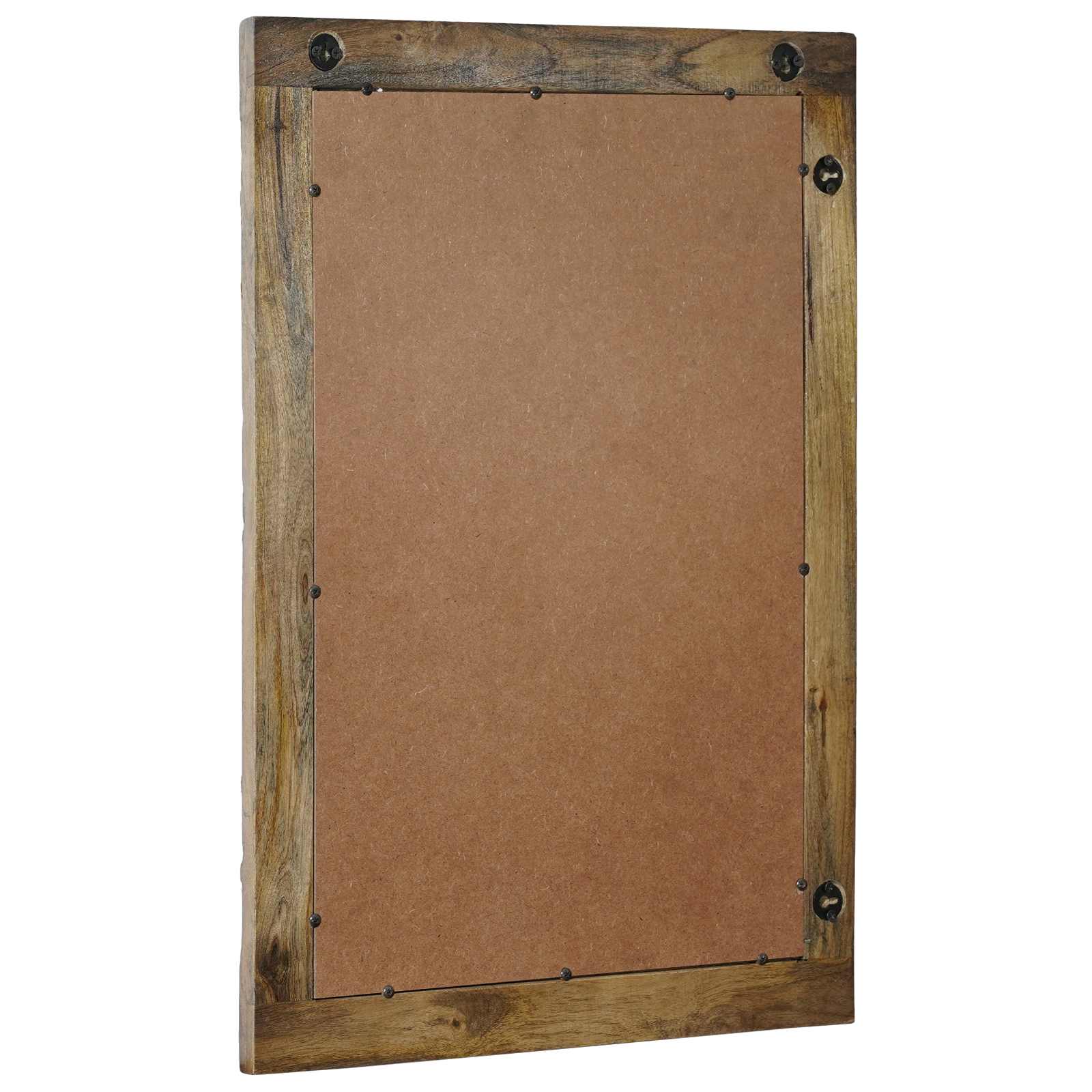 Wandspiegel walnootbruin 70 x 50 cm Bewerkt hout en glas image 3