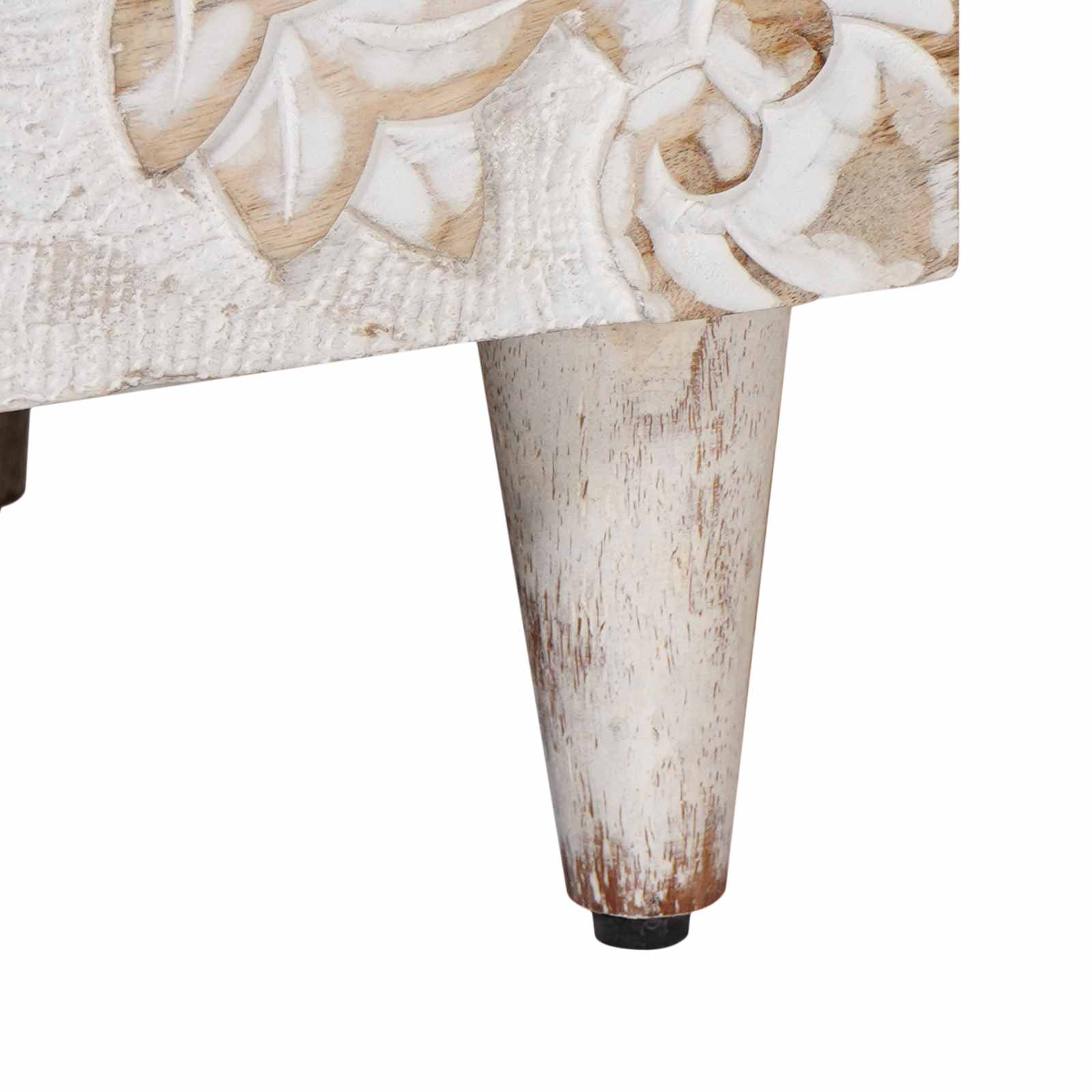 Nachtkastje 2 pcs Wit 40 x 33,5 x 46 cm Massief Mango Hout image 8