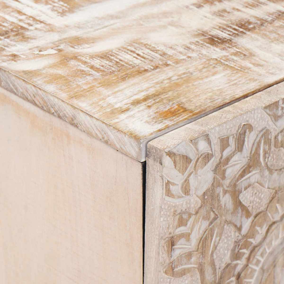 TV-skab 105 x 33,5 x 46 cm Massivt mangotræ - Billede 6