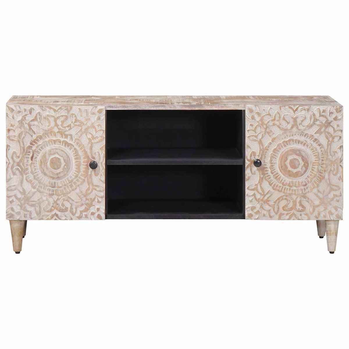 TV-skab 105 x 33,5 x 46 cm Massivt mangotræ - Billede 3