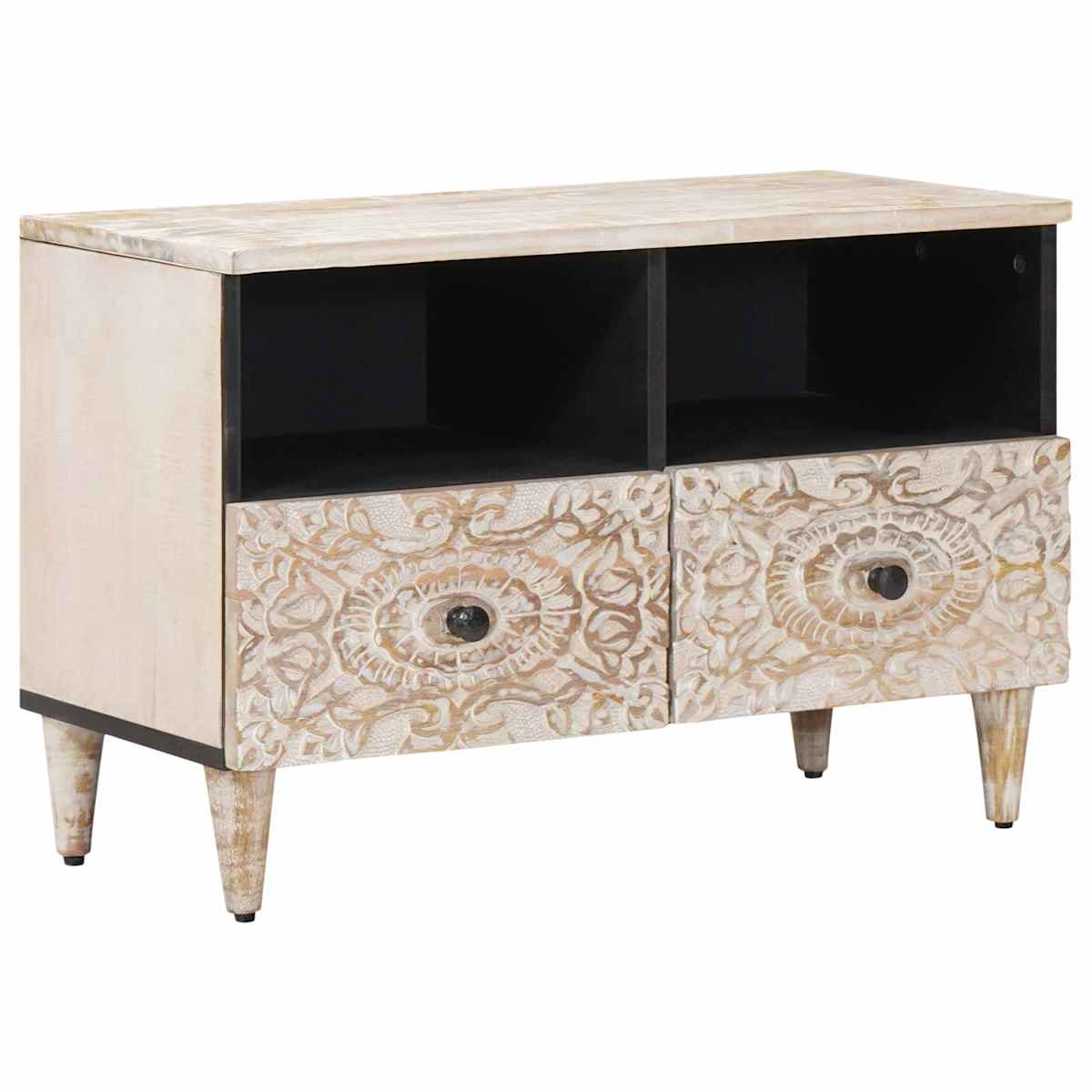 TV-skab 70 x 33,5 x 46 cm Massivt mangotræ