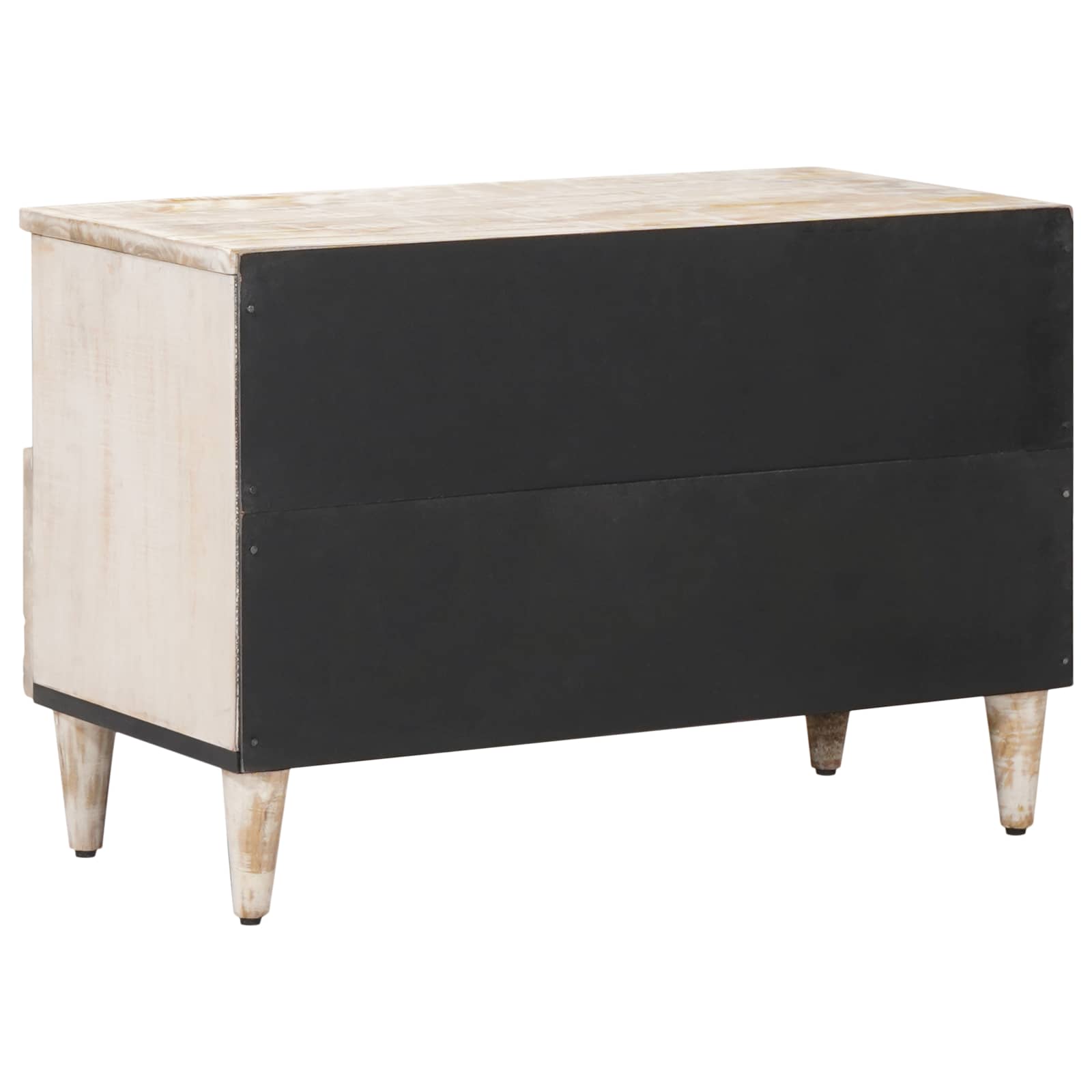 TV-kast met opslag Wit 70 x 33,5 x 46 cm Massief Mango Hout image 5