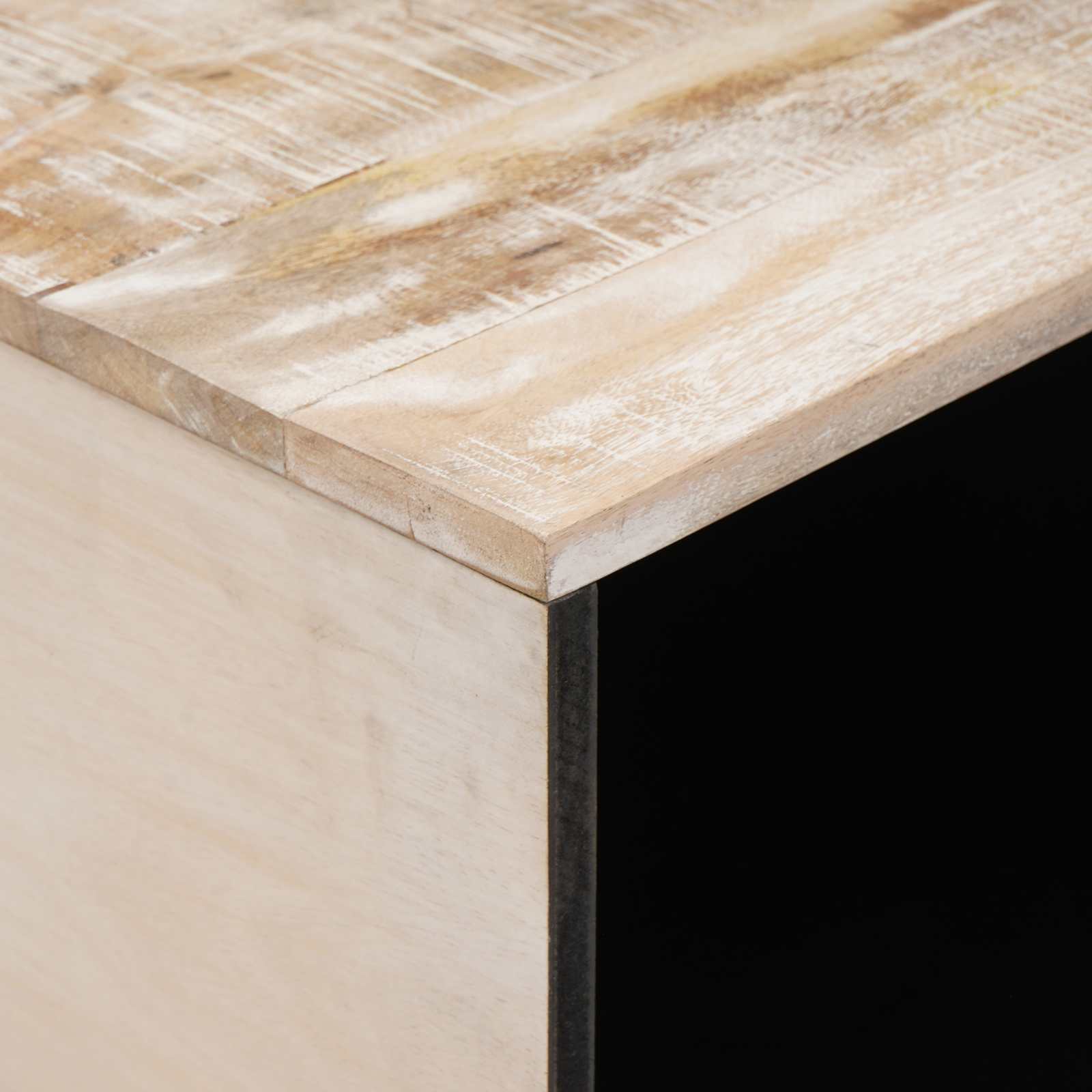 Klubska miza Bela 80 x 50 x 40 cm Masiven les manga - slika 6