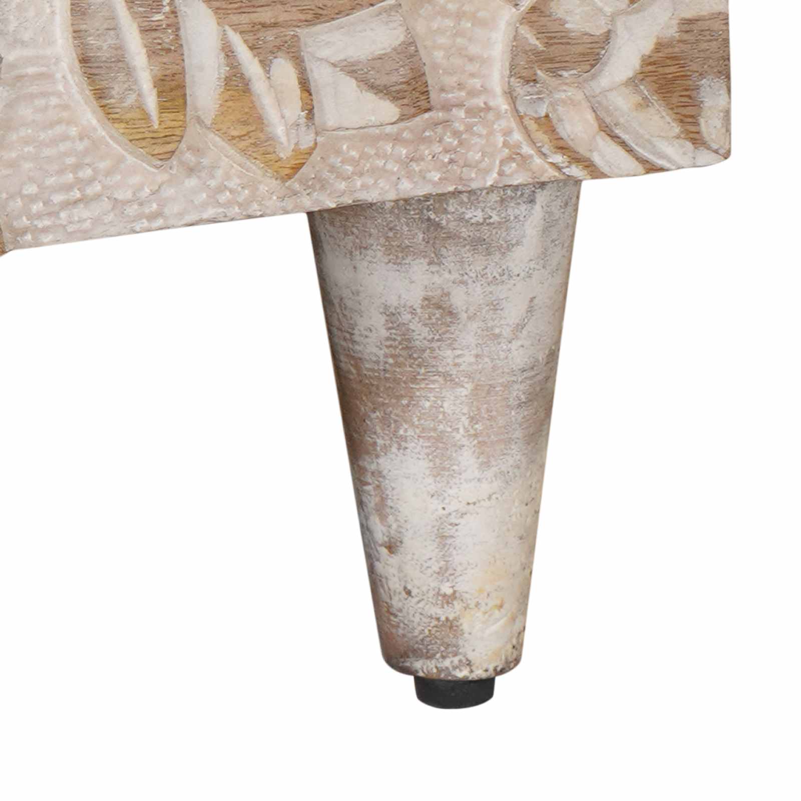 Klubska miza Bela 80 x 50 x 40 cm Masiven les manga - slika 8