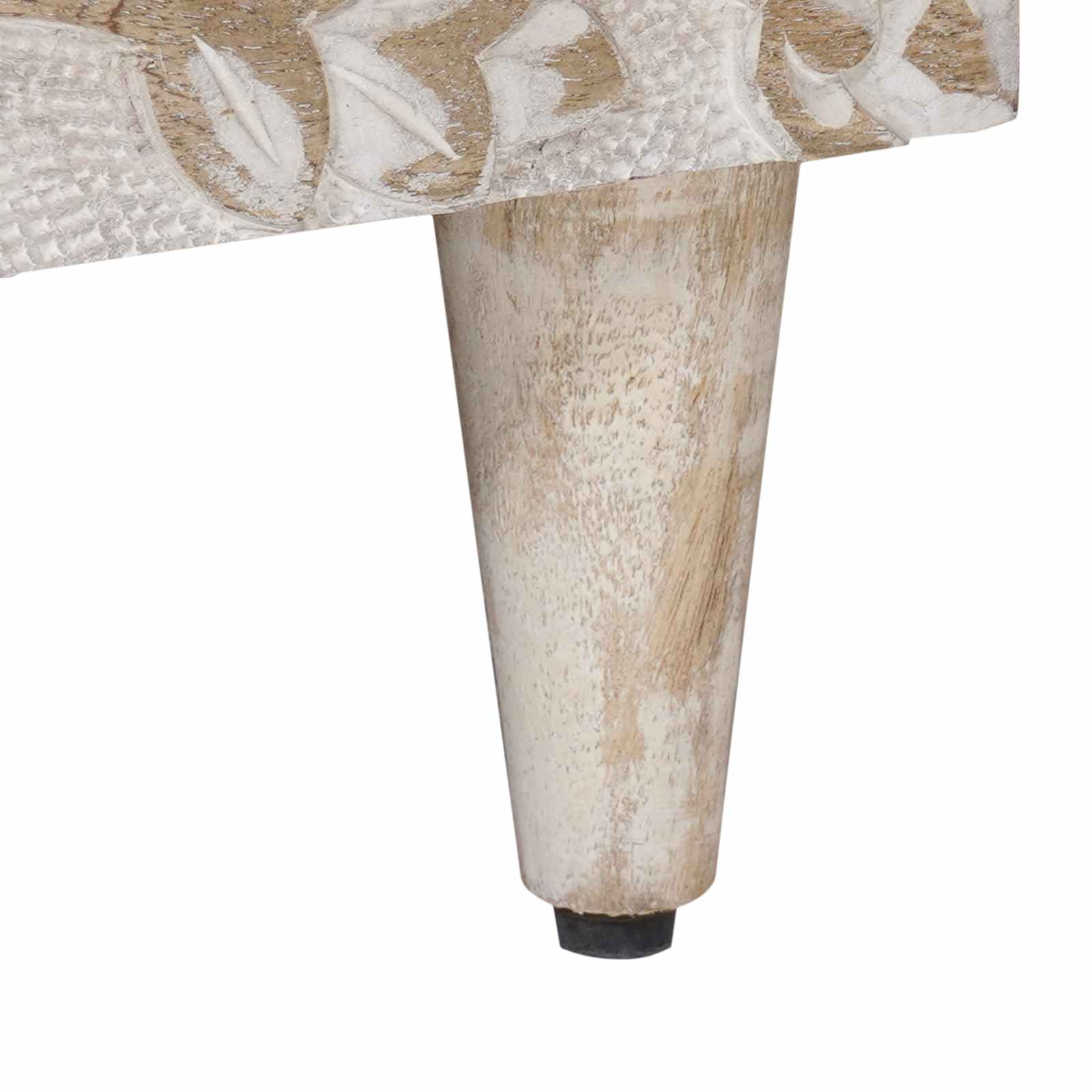 Bed kast met lade Wit 40 x 33 x 46 cm Massief Mango Hout image 8